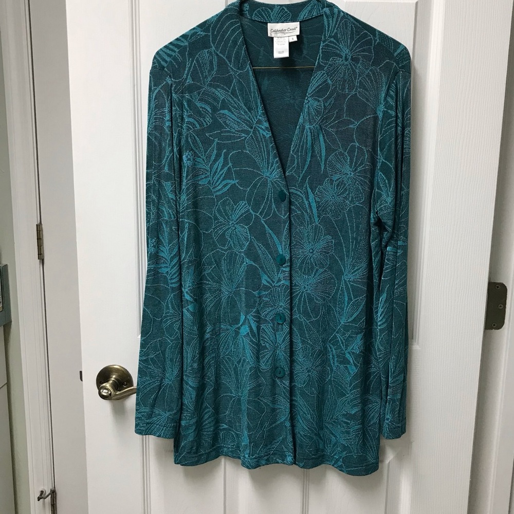 Coldwater Creek Long Knit Jacket, size small